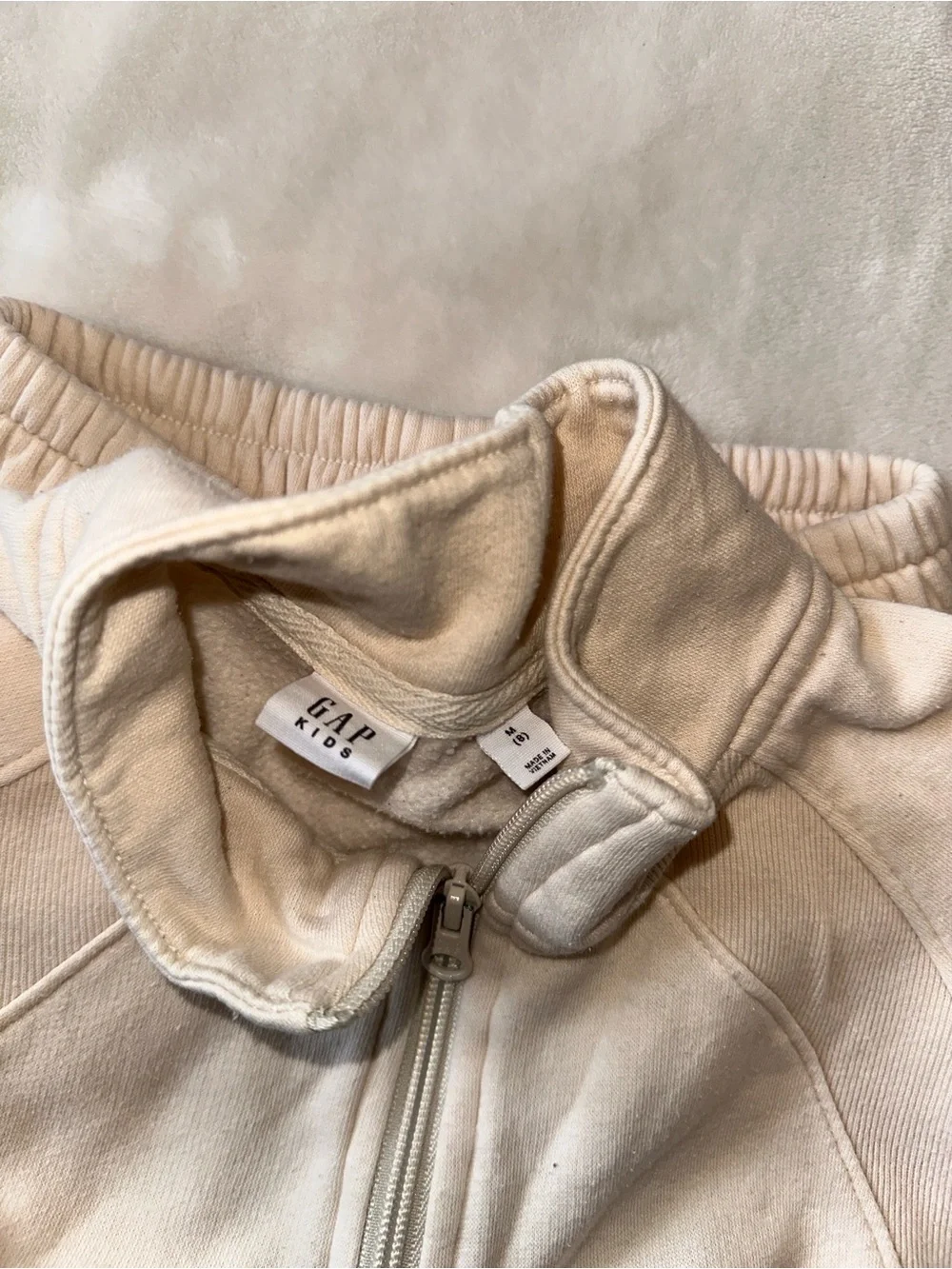 GAP Kids Cream Zip-Up set Sweatpants